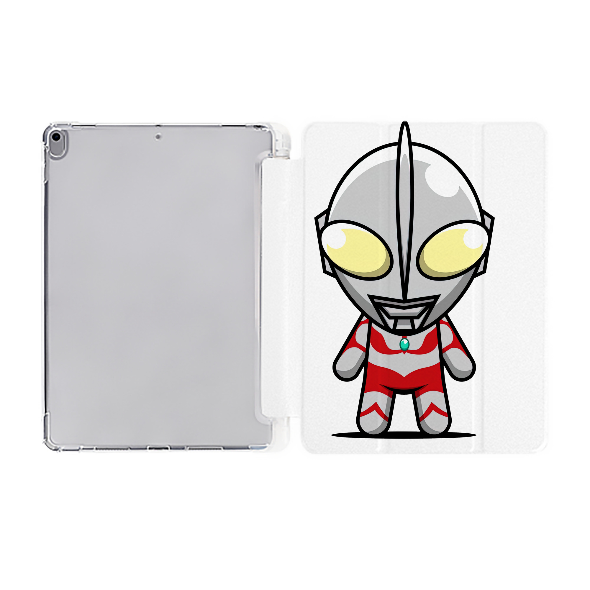 （画像用） ウルトラマン Ultraman IPad ケース ペン収納付き 三つ折りスタンド PUレザー×シリコン 対応機種9.5/10.5/10.9インチ